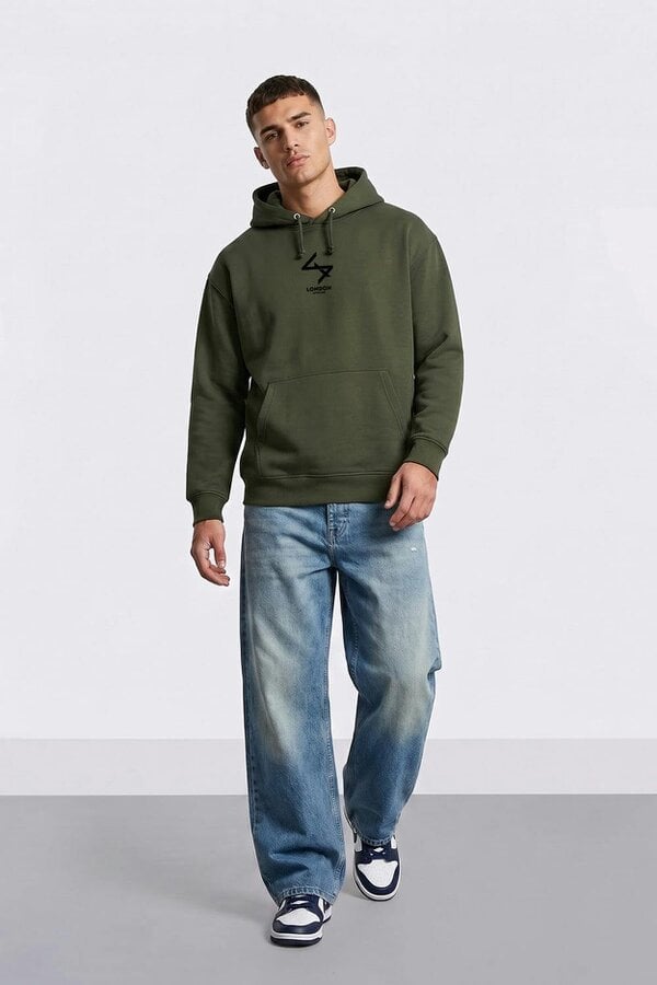 London Attitude Relaxed Fit Japanese Inspired  Graphic Hoodie