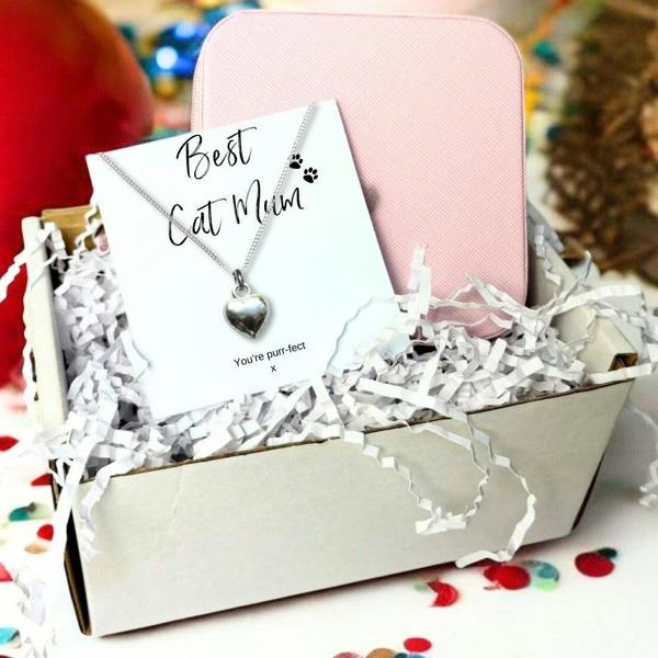 Aye Do Gifts Best Cat Mum Necklace & Jewellery Box Gift