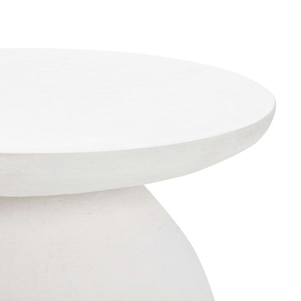 Furniture Edit Aloe White Concrete Side Table