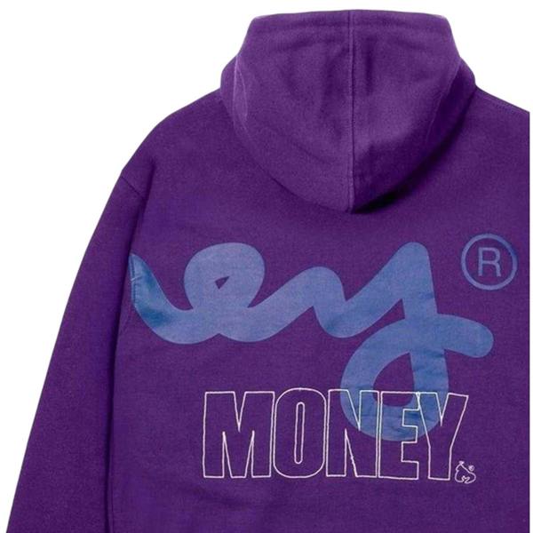 Money Mens Block Stencil Hoodie - Purple - 