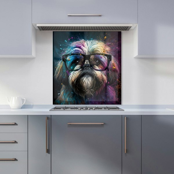 Warren Reed - Designer Lharsa Apso Dog Face Splashart Kitchen Splashback