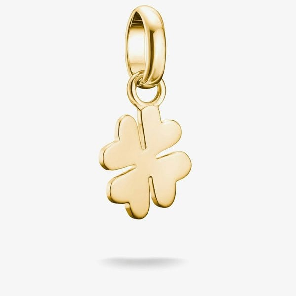 THOMAS SABO Charm Club Connect Gold Plated Four Leaf Clover Charm CC1202-413-39