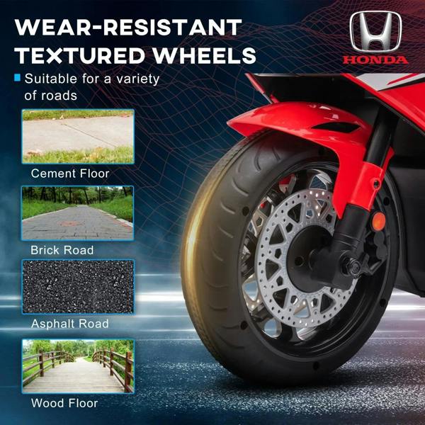 Red motorcycle textured wheels with tread and disc-style wheel hub detail