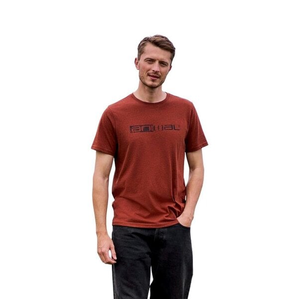 Animal Mens Jacob Organic T-Shirt - Rust