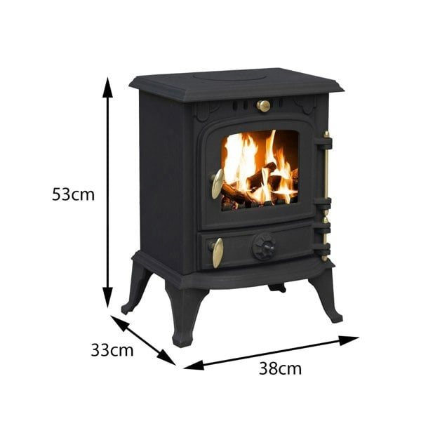 RoyalFire Royal Fire 4.5kW Cast Iron Multifuel Stove + Firewood Starter Kit