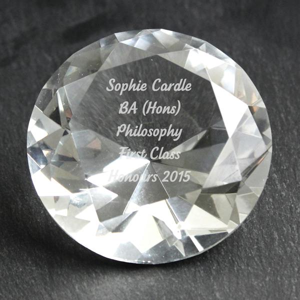Abode Home & Gifts Personalised Diamond Paperweight