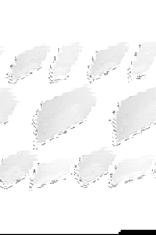 Living and Home 12PCS Clear Drawer Organizer Storage Container Box Multifunctional Organizer