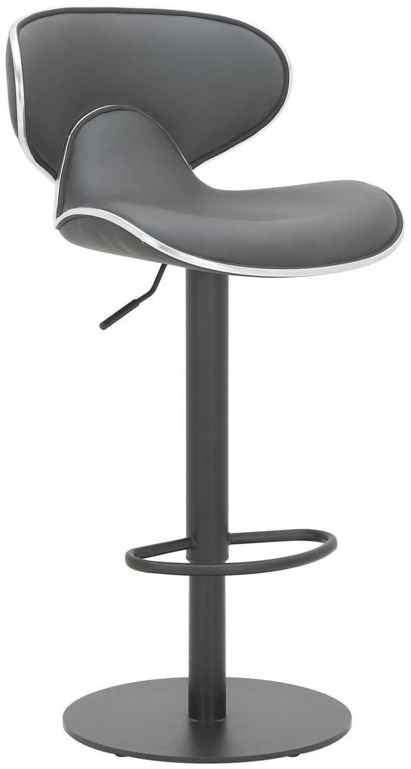 Lamboro Carcaso Deluxe Single Kitchen Bar Stool, Matt Black Footrest, Swivel Gas Lift, Breakfast Bar & Home Barstool, Charcoal Grey