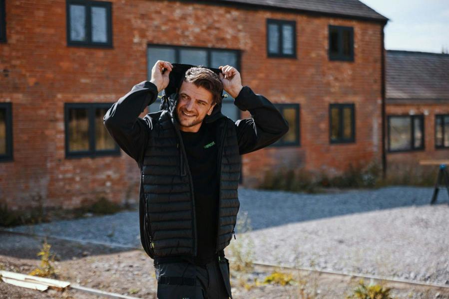 Ashcroft Hybrid Jacket With Foldaway Hood - Hi-Vis Trousers