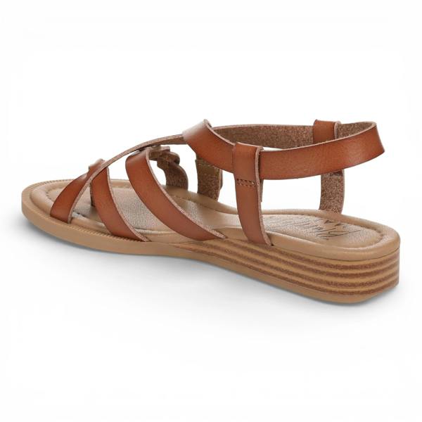 Blowfish Malibu April - Women's Scotch Tan Micro Wedge Strappy Sandals