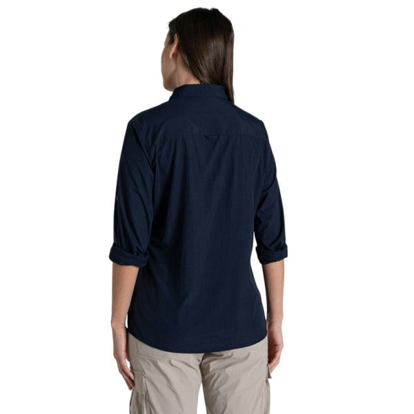 Craghoppers Women's Freeda Nosilife Long-Sleeved Shirt - Blue Navy