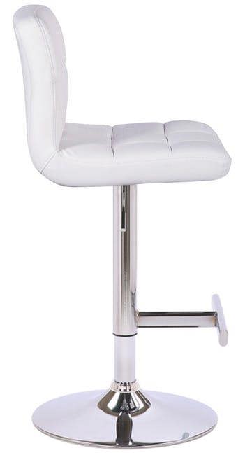 Lamboro Allegro Real Leather Adjustable Swivel Bar Stool with Backrest & Chrome Base