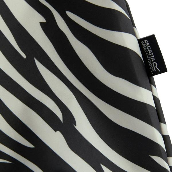 Regatta Zebra Print Packaway Shopper Bag - Black/Light Vanilla - 