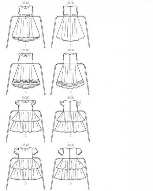 Butterick Sewing Pattern 6013, Dresses for Kids, Baby, Ages 2-3-4-5 - Easy