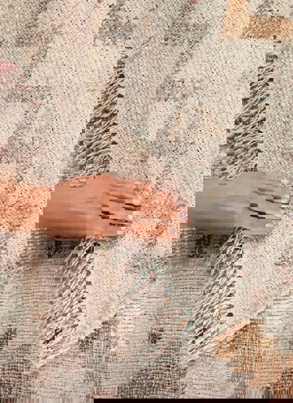 The Rugs Roya Afghan Kelim Rug – Parsa Cream Multicolour