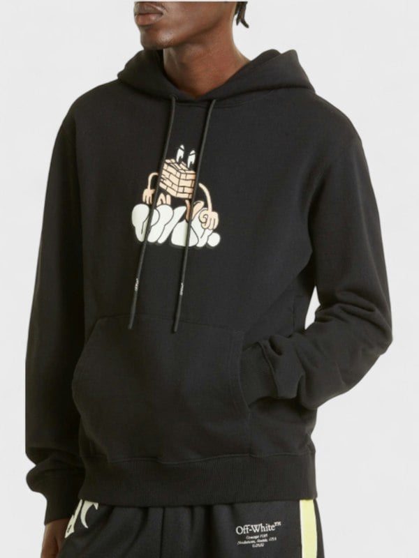 Off - White Brick Concept Hoodie Black - Supplied FashionOff - White