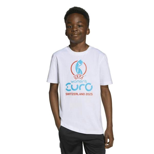 Adidas Childrens/Kids UEFA Euro 25 T-Shirt - White - 