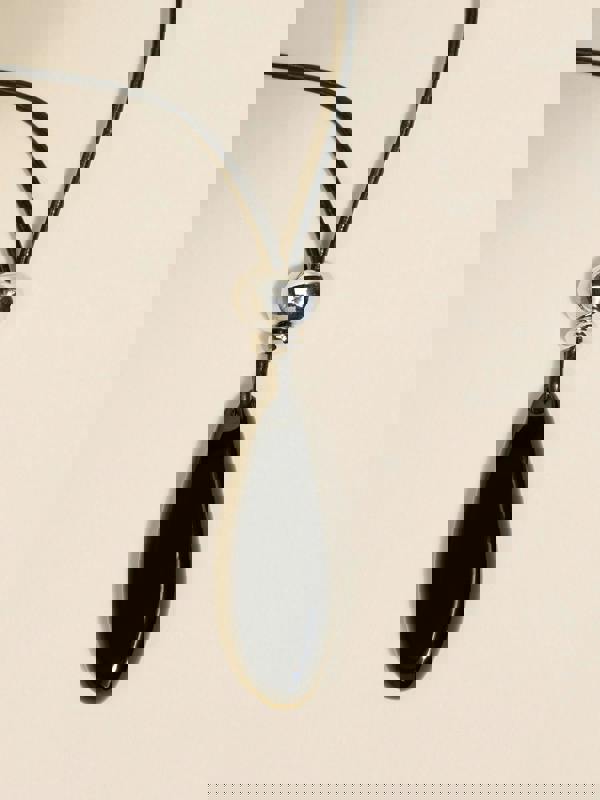 GWD Pendant Black Stone Necklace