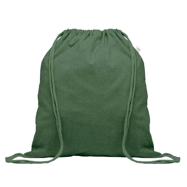 MidOcean Cabetri Colour Recycled Cotton Drawstring Bag - Dark Green - 