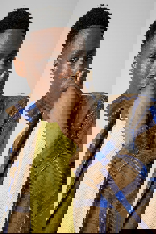 ENORSIA Men's Yarn Dyed Flannel Shacket