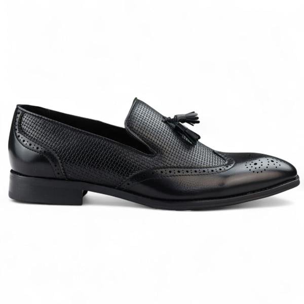 Dolcetto Men's Tassel Moccasin Loafers Smart Slip-On Dress Shoes