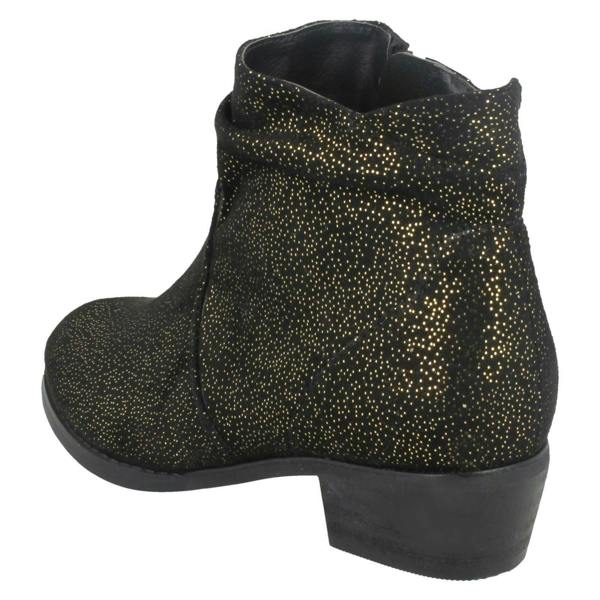 Spot On Girls Spot On Mid Heel Rouched Ankle Boots