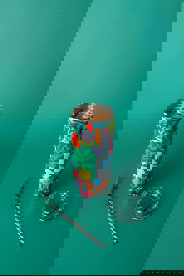 S'well 'Paper Cutouts' Tumbler with Lid and Straw, Insulated Flask 700ml