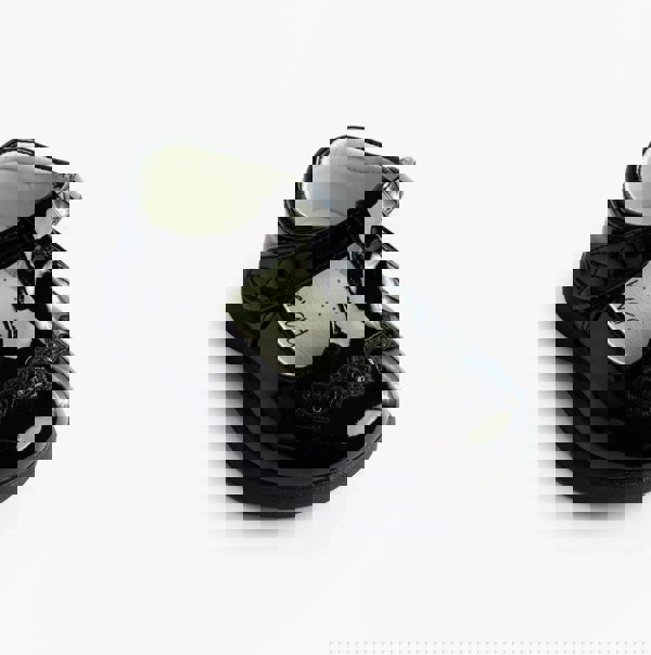 Boulevard Girls Touch Fasten T-Bar School Shoes Black Patent