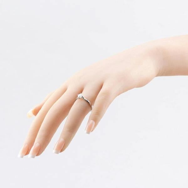 1888 Collection Platinum Certificated 0.40ct Round Cut Diamond Twist Solitaire Ring RI-137(.40CT PLUS)