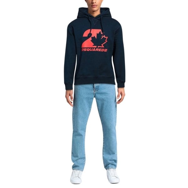 Dsquared2 Cool Fit Maple Leaf Navy Blue Hoodie