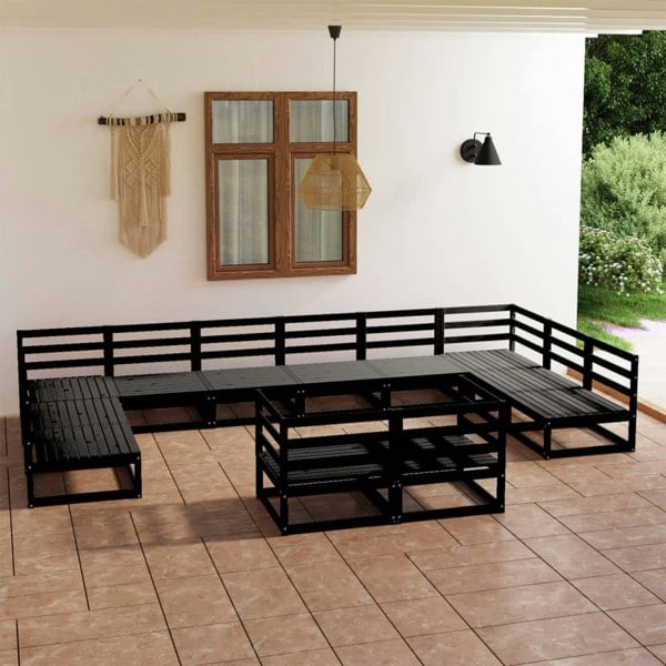 Berkfield 12 Piece Garden Lounge Set Solid Pinewood