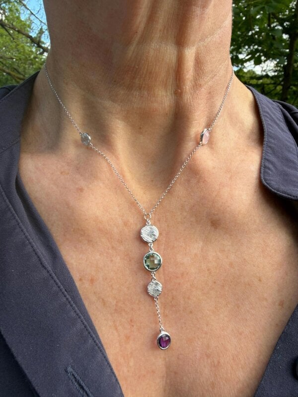 Reeves & Reeves Iris Falling Necklace - Silver
