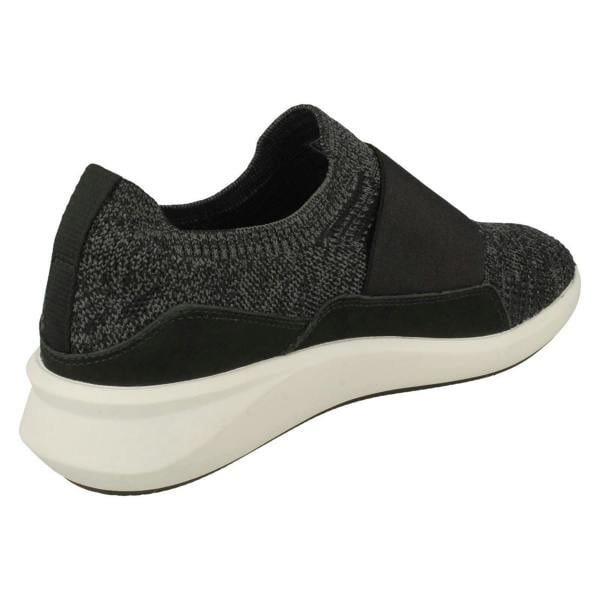 Clarks Ladies Clarks Elasticated Strap Detailed Trainers Un Rio Knit