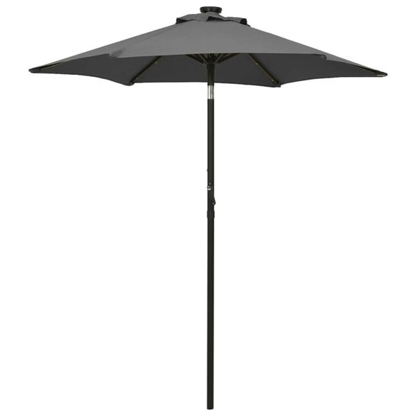 Berkfield Parasol with LED Lights Anthracite 200x211 cm Aluminium