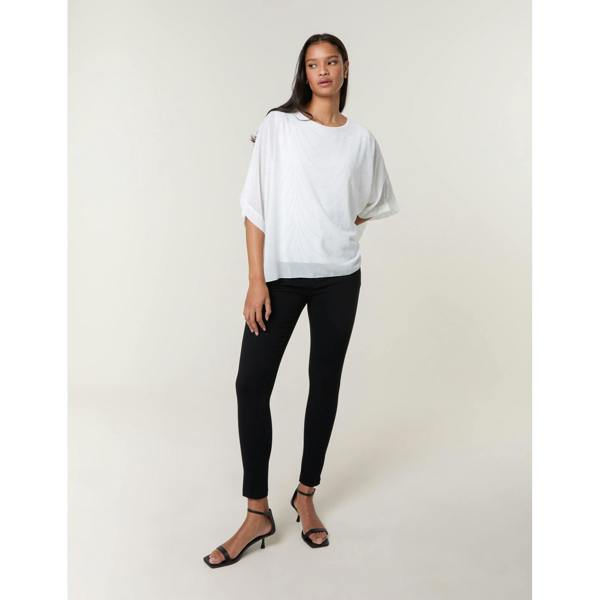 Blue Vanilla Studded Wave Chiffon Kaftan Top