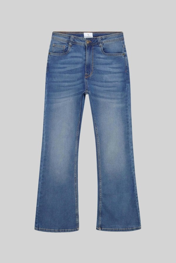 ENORSIA Mid Waist Flare Jeans