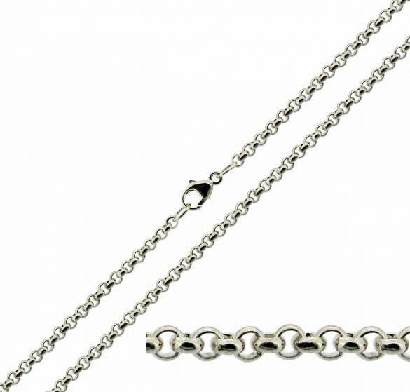 Sterling Silver 2.4mm Belcher Chain - Love Silver Jewellery