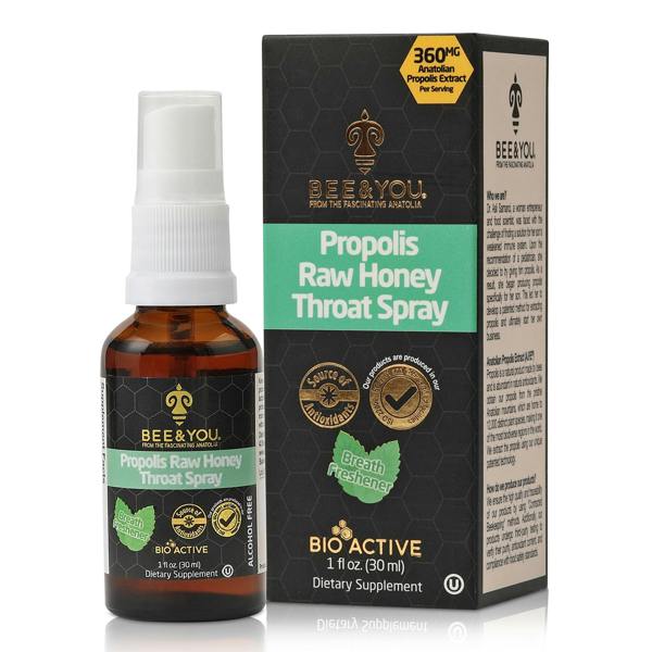 Bee and You Propolis Raw Honey Throat Spray