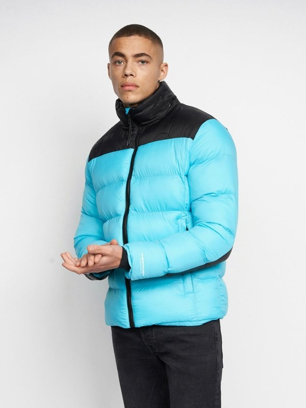 Duck and Cover Synflax Puffer Jacket Turquoise