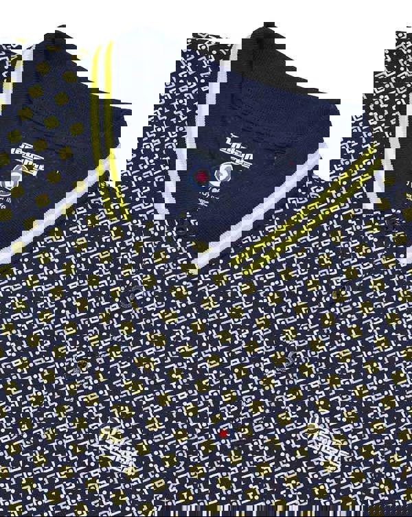 Lambretta All Over Geometric Mens Smart Classic Retro Polo Shirt