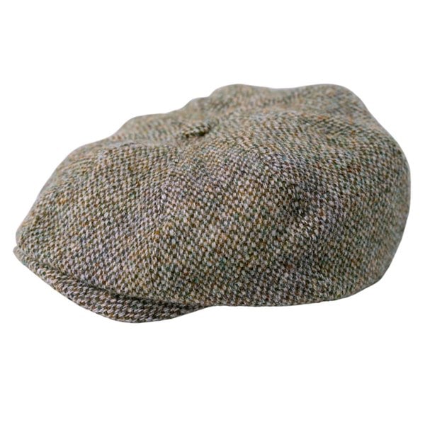 Gamble & Gunn Col- British Made Harris Tweed Button Top Cap