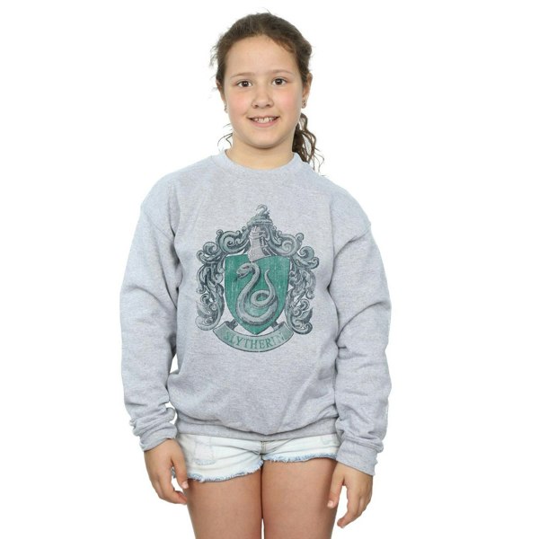 Harry Potter Girls Slytherin Cotton Sweatshirt - Sports Grey