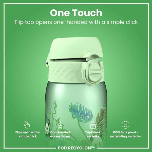 ION8 Leak Proof Kids' Water Bottle, Recyclon, Pandas, 350ml (12oz)