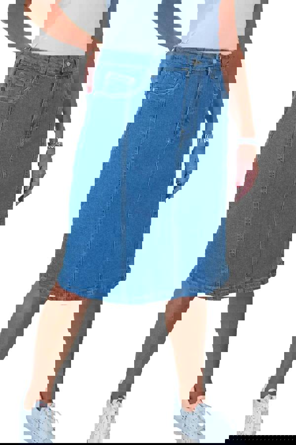 Paulo Due Women's A Line Stretch Denim Skirt