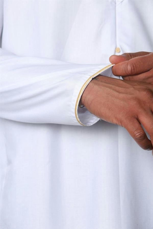 Infinity Leather Men's Omani Eid Thobe  Saudi Emirati Jubba Robe
