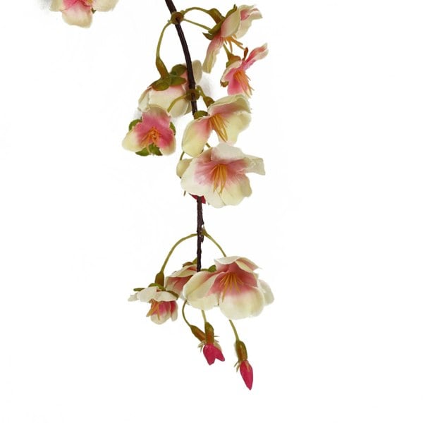 Leaf Pack of 6 x 110cm Natural Pink Trailing Cherry Stem Artificial