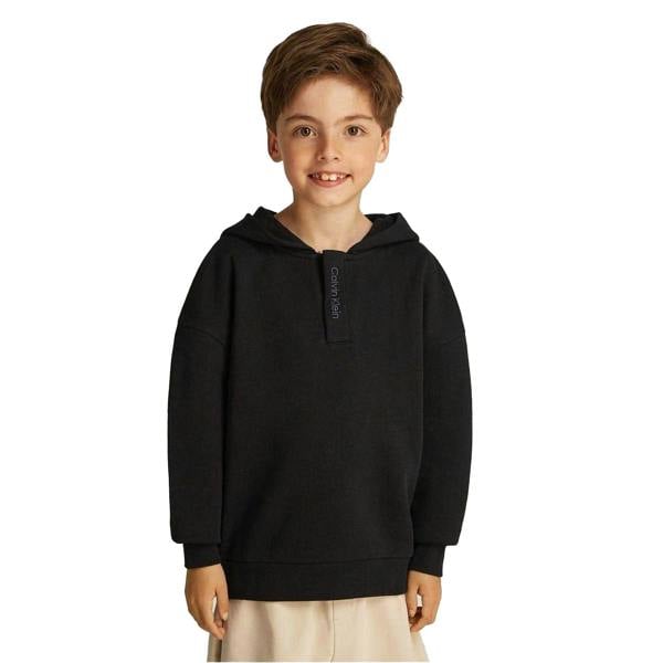 Calvin Klein Childrens/Kids Hooded Drop Sleeve Hoodie - Black - 