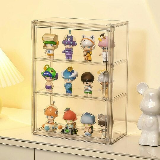 Havendro 3 Tier Acrylic Display Case Dustproof Box Perspex Clear Toy Collectibles Model