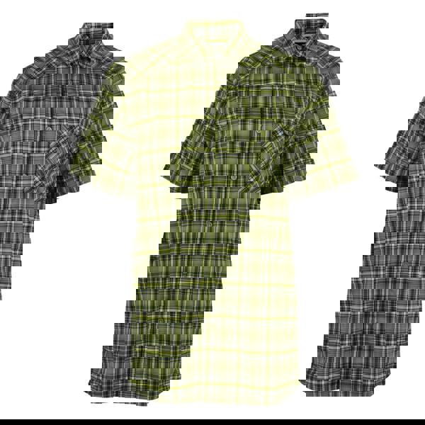 Regatta Mens Begarno Checked Short-Sleeved Shirt - Nephrite Green/Black - 