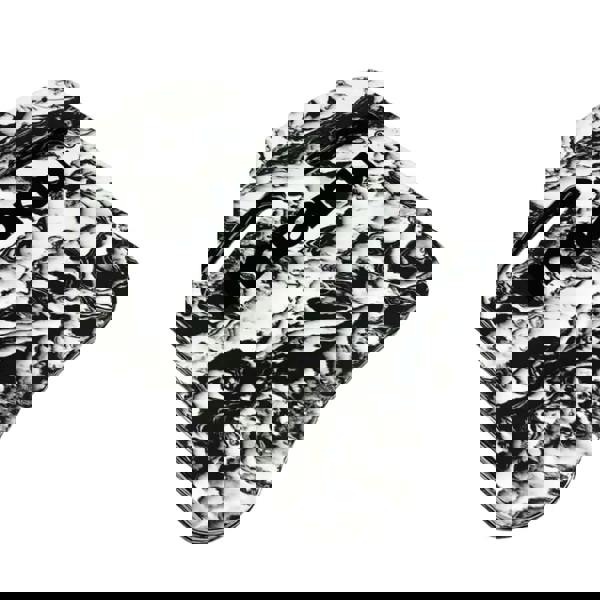 Maru swirl two grip fitness kickboard in black and white marble with maku branding